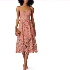 ASTR the label Lace A-Line Midi Dress